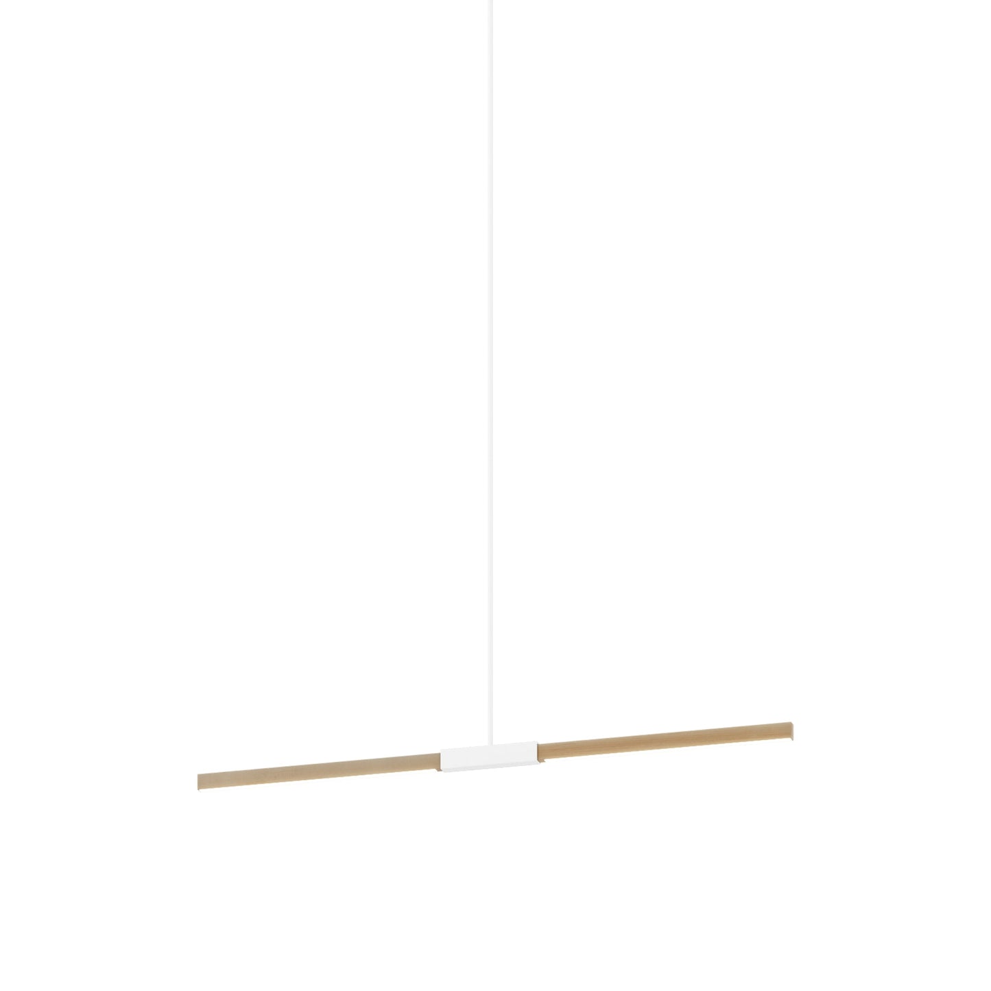 Stickbulb 4ft Linear LED Pendant Light in Maple/White.