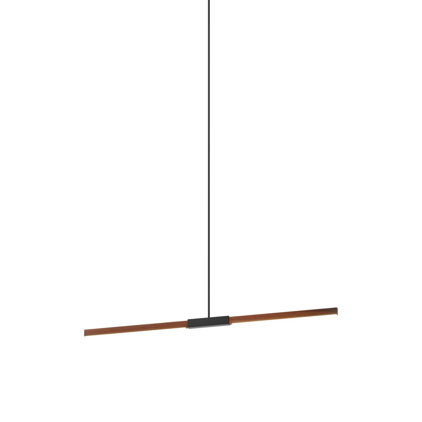 Stickbulb 4ft Linear LED Pendant Light in Water Tower Redwood/Matte Black.
