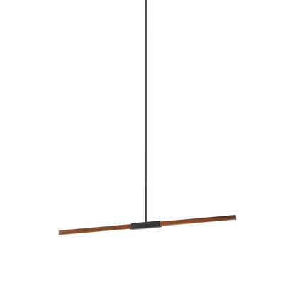 Stickbulb 4ft Linear LED Pendant Light in Water Tower Redwood/Matte Black.