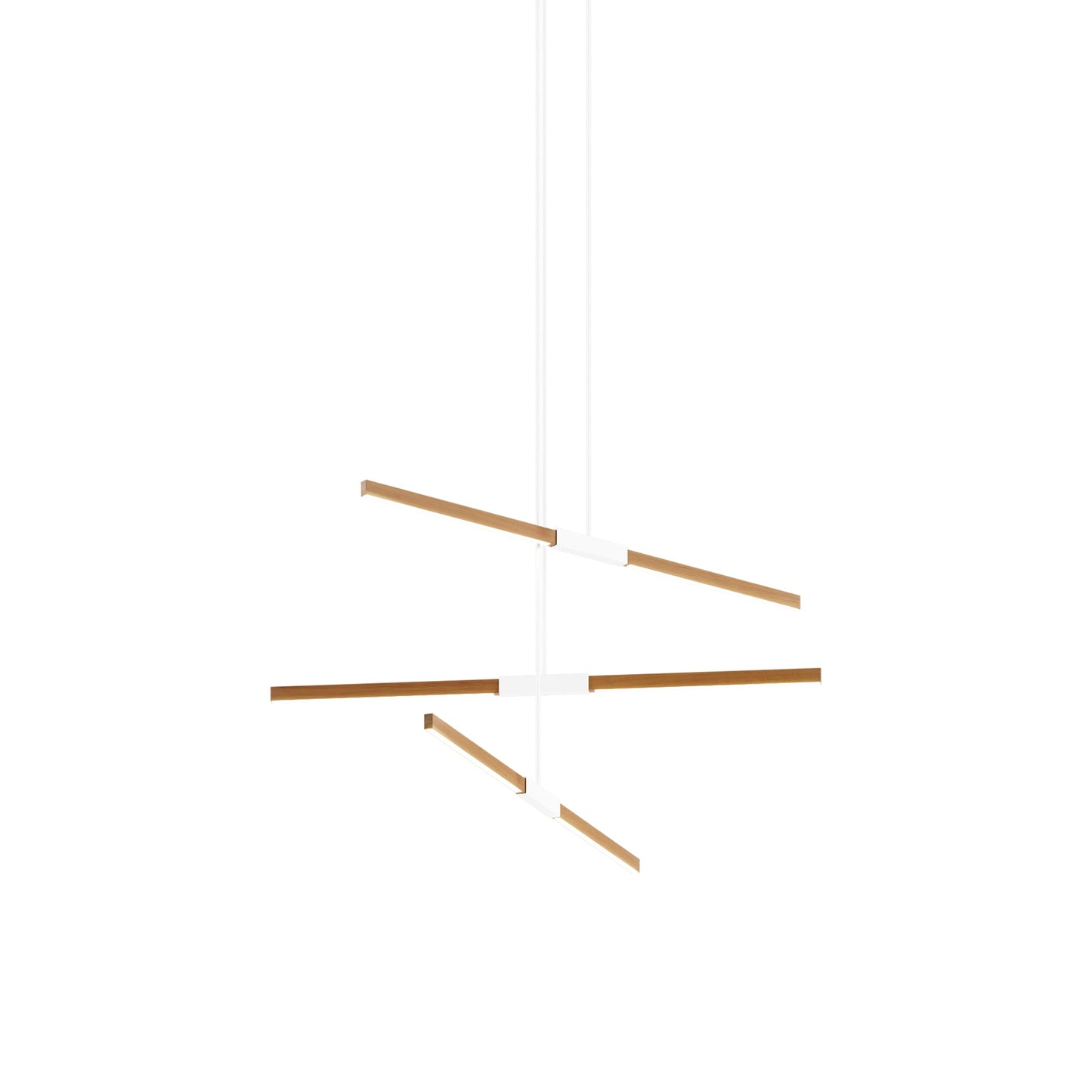Stickbulb 4ft Multi Light Linear LED Pendant Light in Heart Pine (Reclaimed)/White.