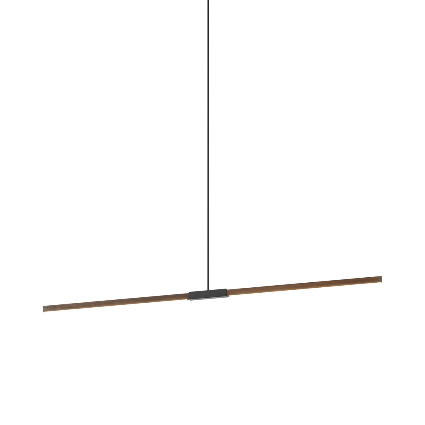 Stickbulb 6ft Linear LED Pendant Light in American Walnut/Blackened.