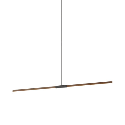Stickbulb 6ft Linear LED Pendant Light in American Walnut/Slate Grey.