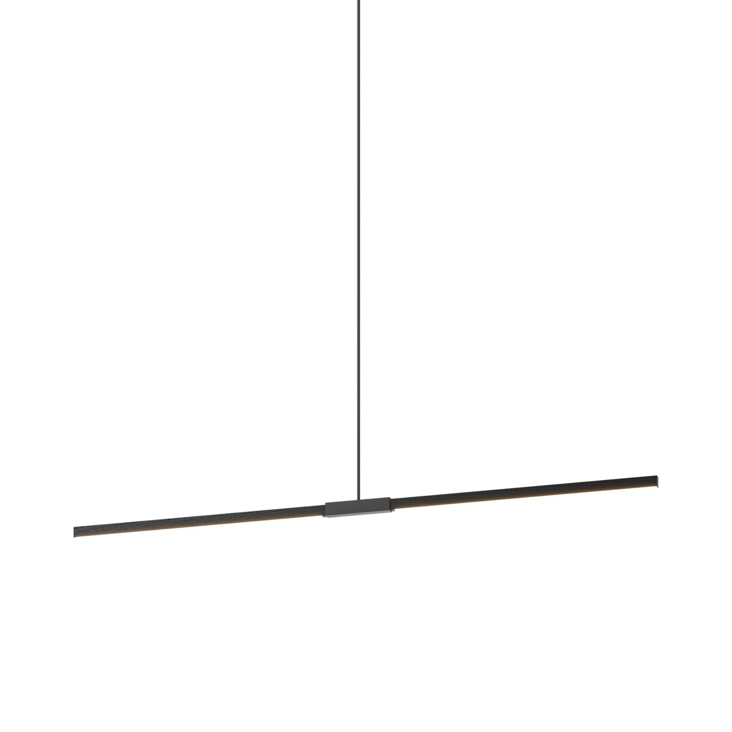 Stickbulb 6ft Linear LED Pendant Light in Ebonized Oak/Slate Grey.