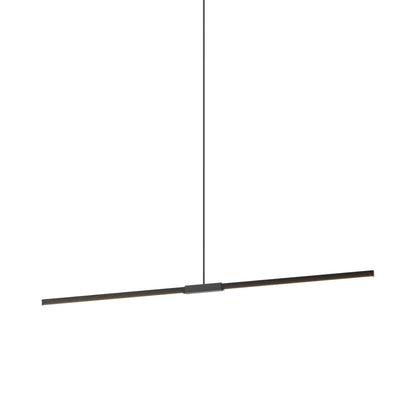 Stickbulb 6ft Linear LED Pendant Light in Ebonized Oak/Slate Grey.