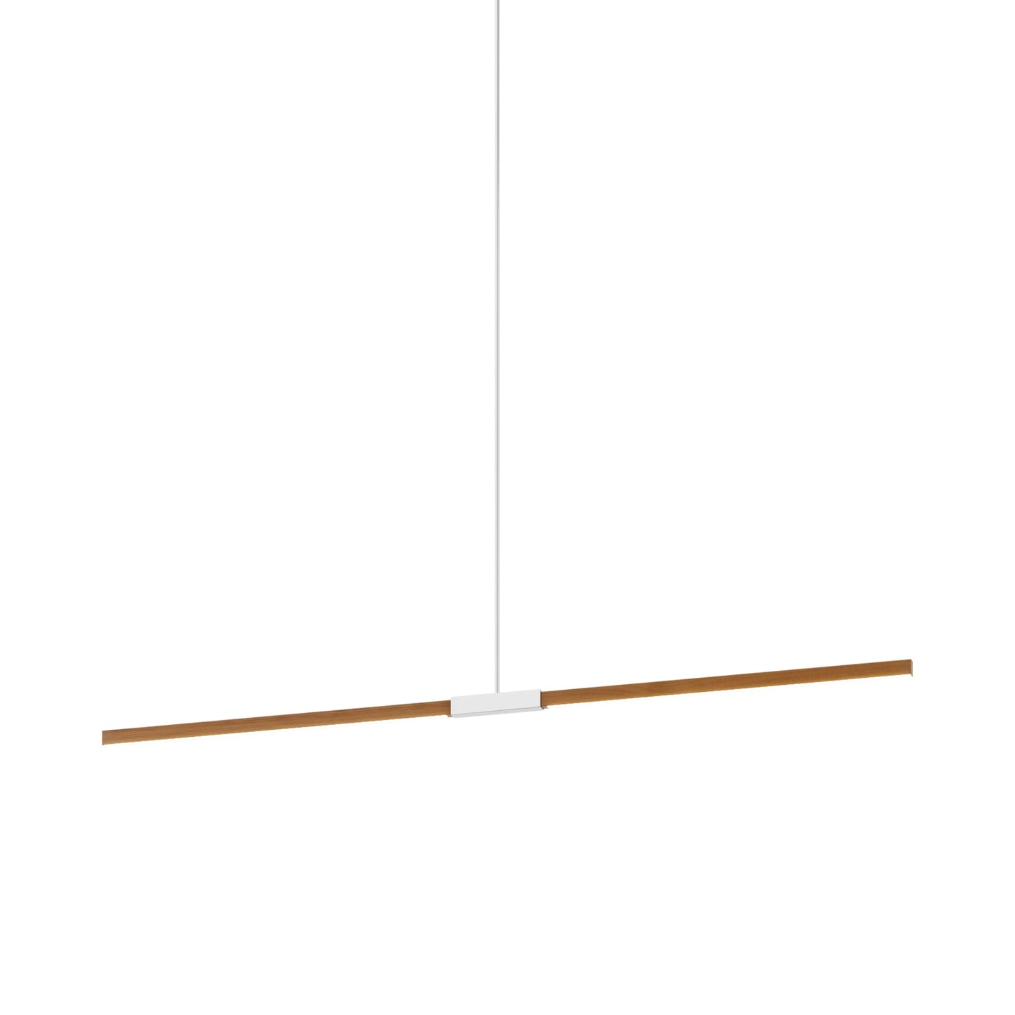 Stickbulb 6ft Linear LED Pendant Light in Heart Pine (Reclaimed)/Polished Nickel.