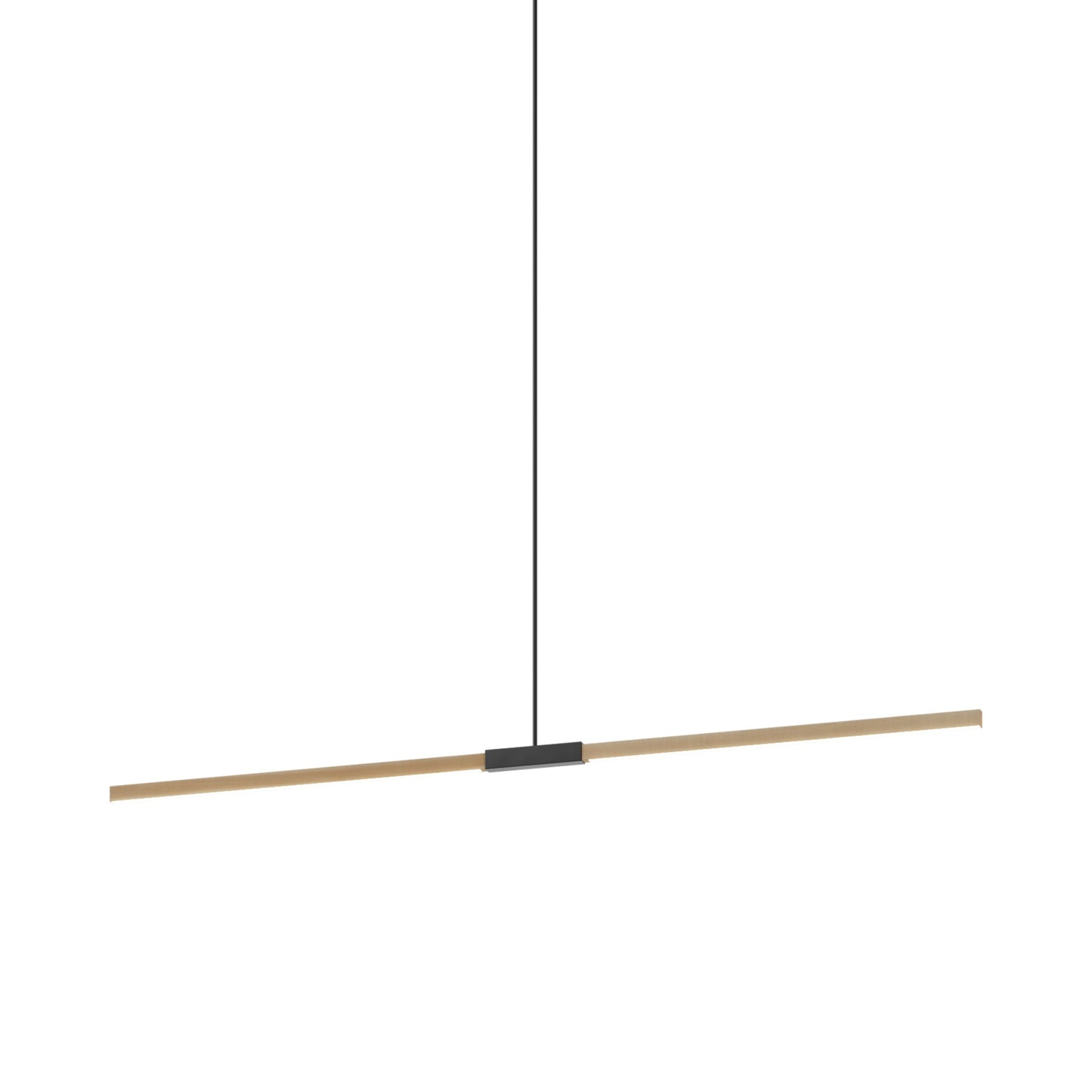 Stickbulb 6ft Linear LED Pendant Light in Maple/Blackened.
