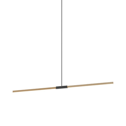 Stickbulb 6ft Linear LED Pendant Light in Maple/Blackened.