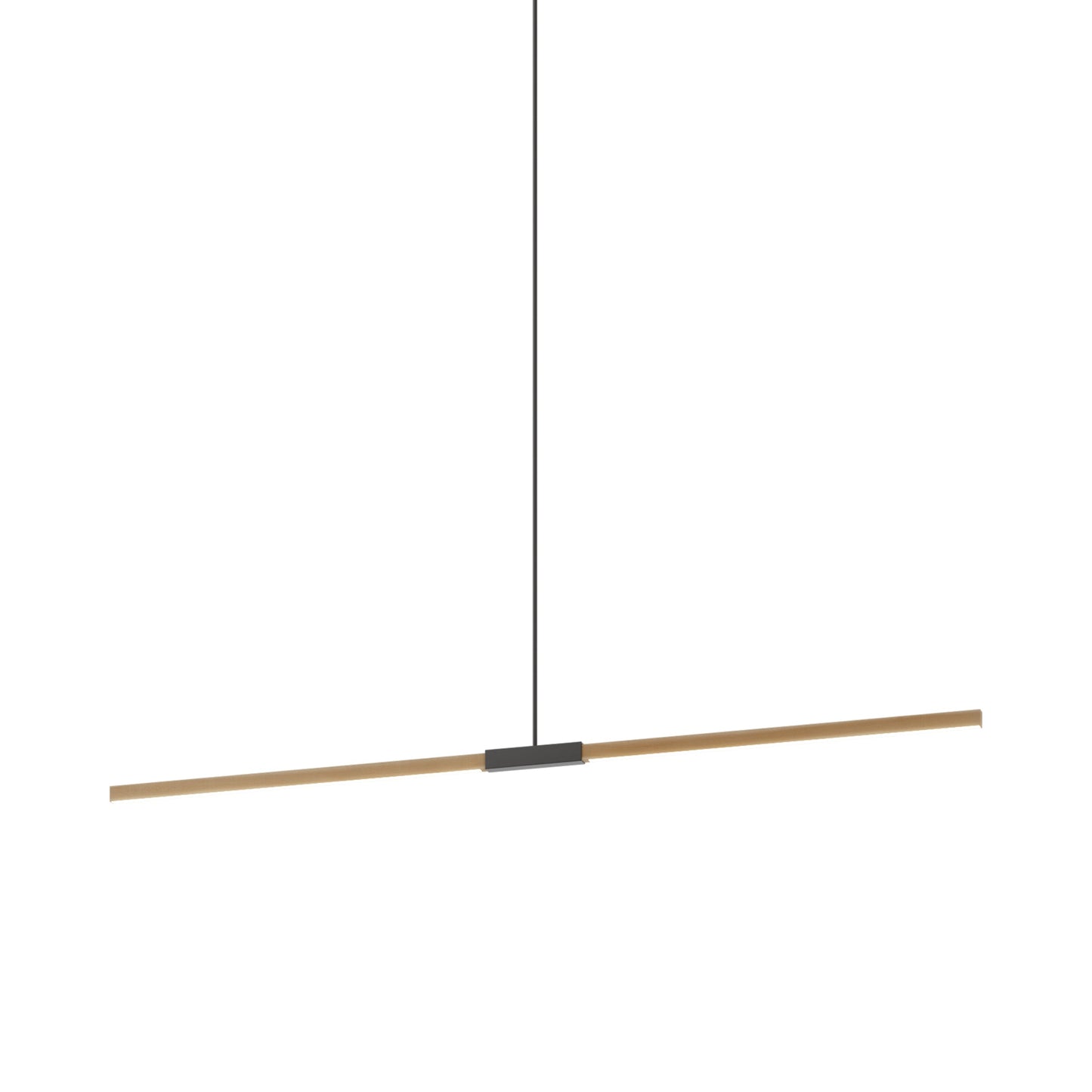 Stickbulb 6ft Linear LED Pendant Light in Maple/Slate Grey.