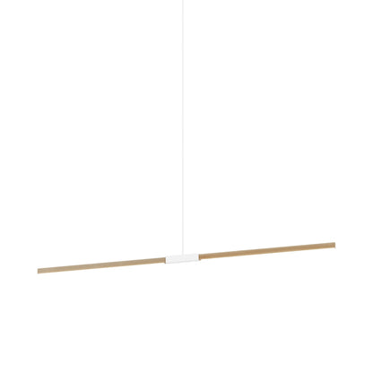 Stickbulb 6ft Linear LED Pendant Light in Maple/White.
