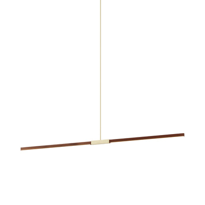 Stickbulb 6ft Linear LED Pendant Light in Water Tower Redwood/Brushed Brass.
