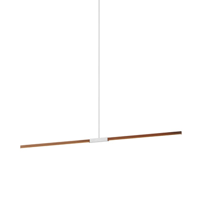 Stickbulb 6ft Linear LED Pendant Light in Water Tower Redwood/Brushed Nickel.