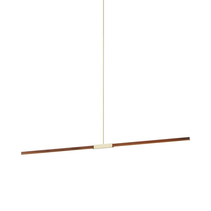 Stickbulb 6ft Linear LED Pendant Light in Water Tower Redwood/Polished Brass.