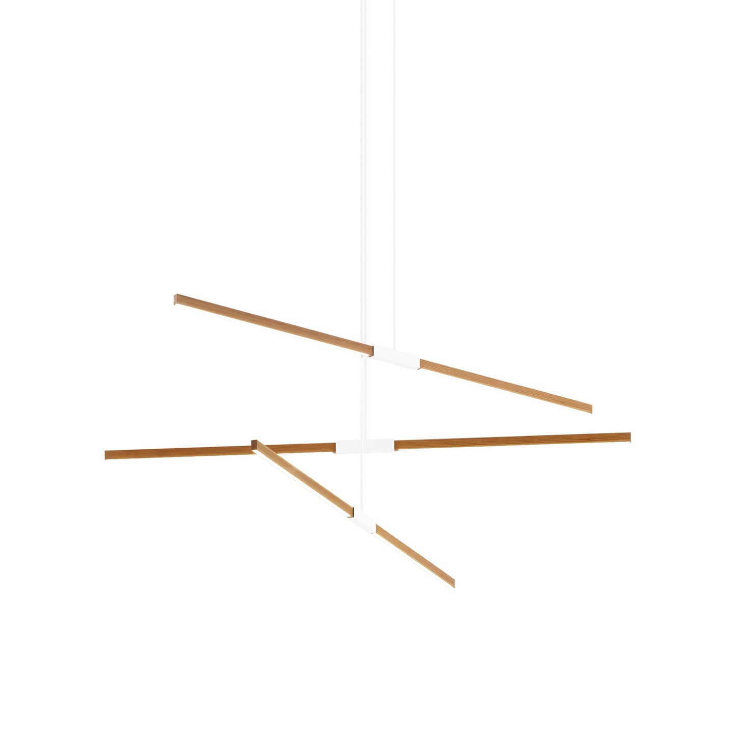 Stickbulb 6ft Multi Light Linear LED Pendant Light in Heart Pine (Reclaimed)/White.