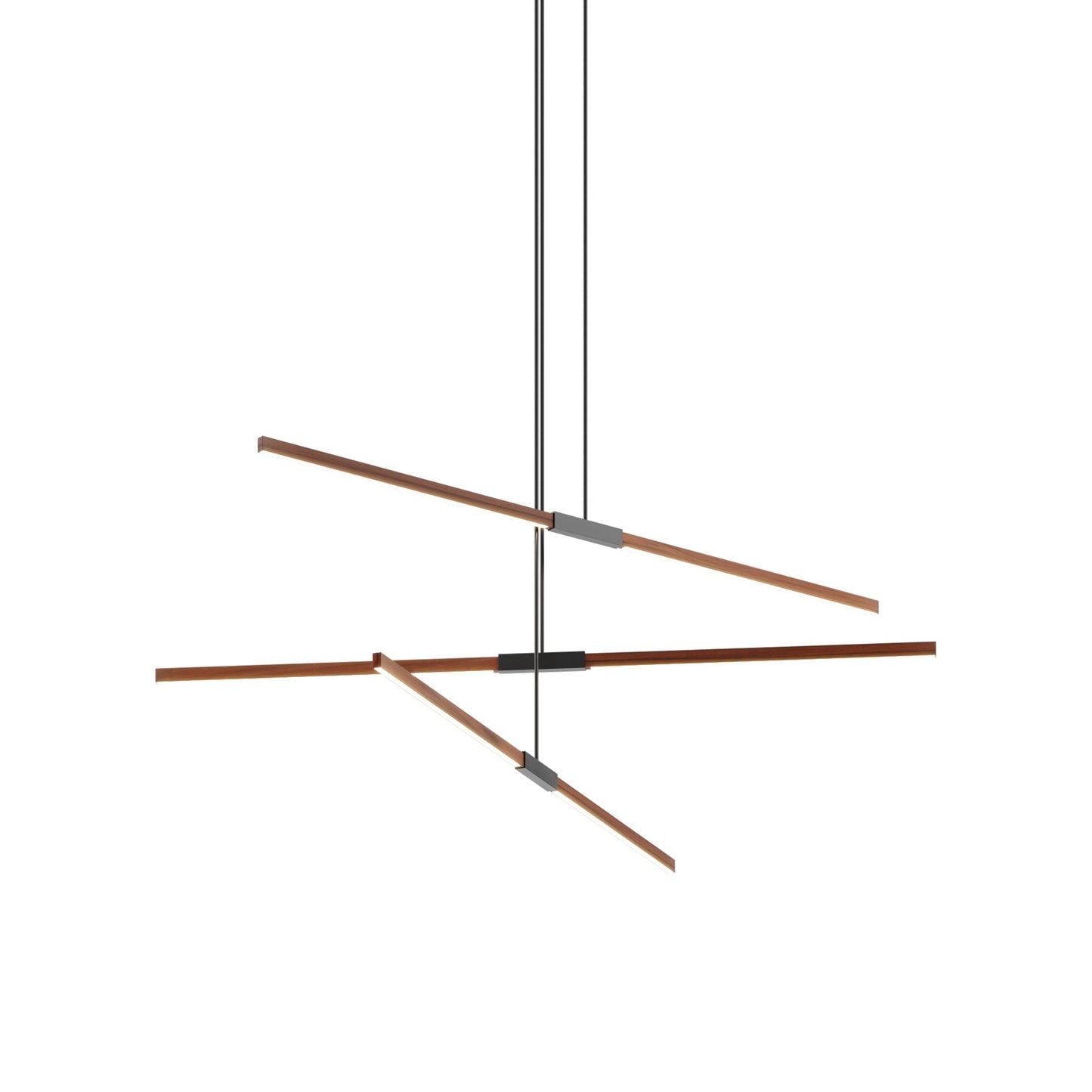 Stickbulb 6ft Multi Light Linear LED Pendant Light in Water Tower Redwood/Blackened.