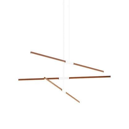 Stickbulb 6ft Multi Light Linear LED Pendant Light in Water Tower Redwood/White.
