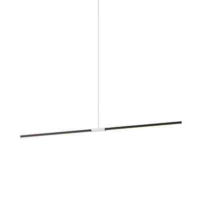 Stickbulb 8ft Linear LED Pendant Light in Ebonized Oak/Brushed Nickel.