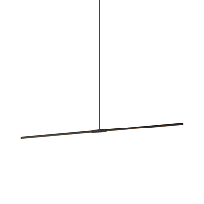 Stickbulb 8ft Linear LED Pendant Light in Ebonized Oak/Matte Black.