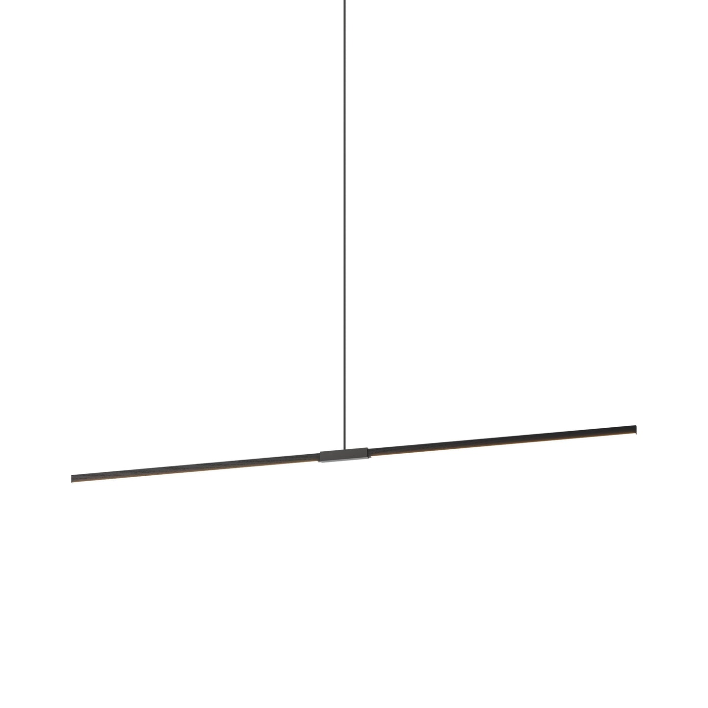 Stickbulb 8ft Linear LED Pendant Light in Ebonized Oak/Slate Grey.