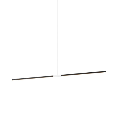 Stickbulb 8ft Linear LED Pendant Light in Ebonized Oak/White.