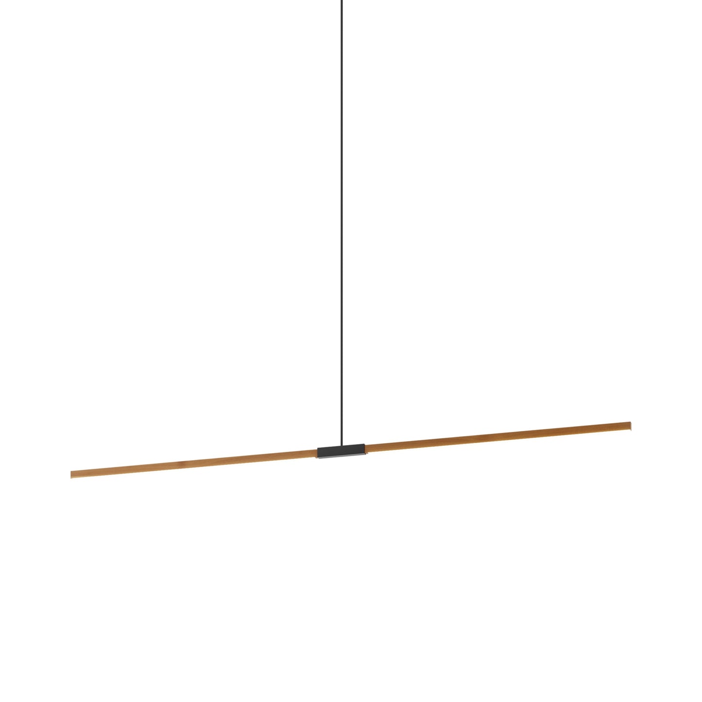 Stickbulb 8ft Linear LED Pendant Light in Heart Pine (Reclaimed)/Matte Black.