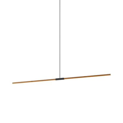 Stickbulb 8ft Linear LED Pendant Light in Heart Pine (Reclaimed)/Matte Black.