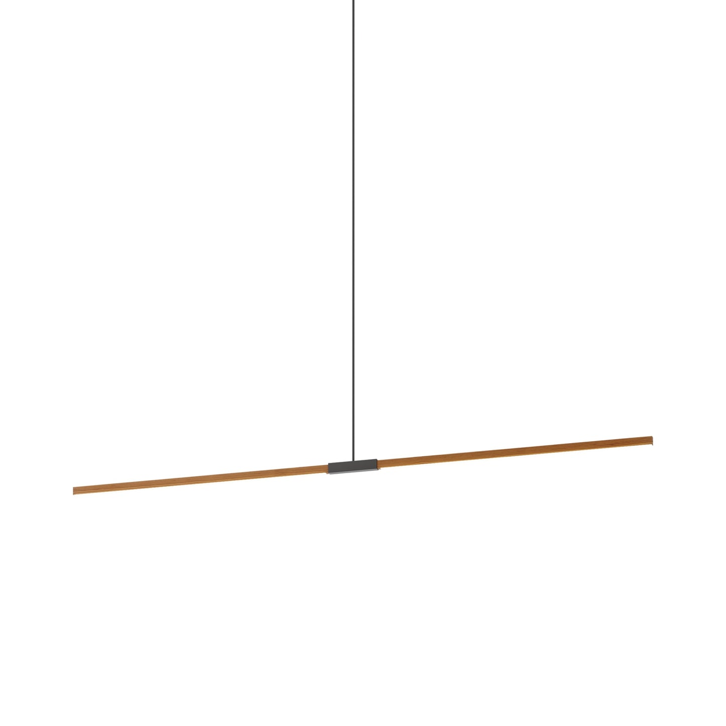 Stickbulb 8ft Linear LED Pendant Light in Heart Pine (Reclaimed)/Slate Grey.