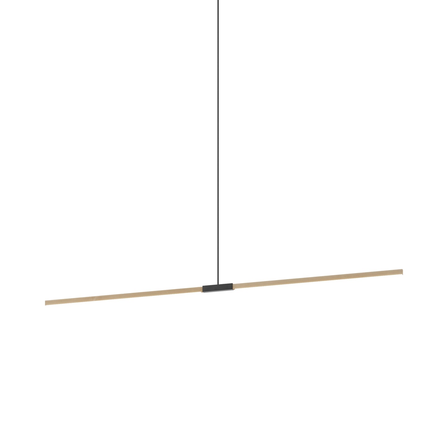 Stickbulb 8ft Linear LED Pendant Light in Maple/Blackened.