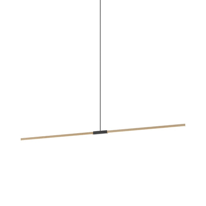 Stickbulb 8ft Linear LED Pendant Light in Maple/Blackened.