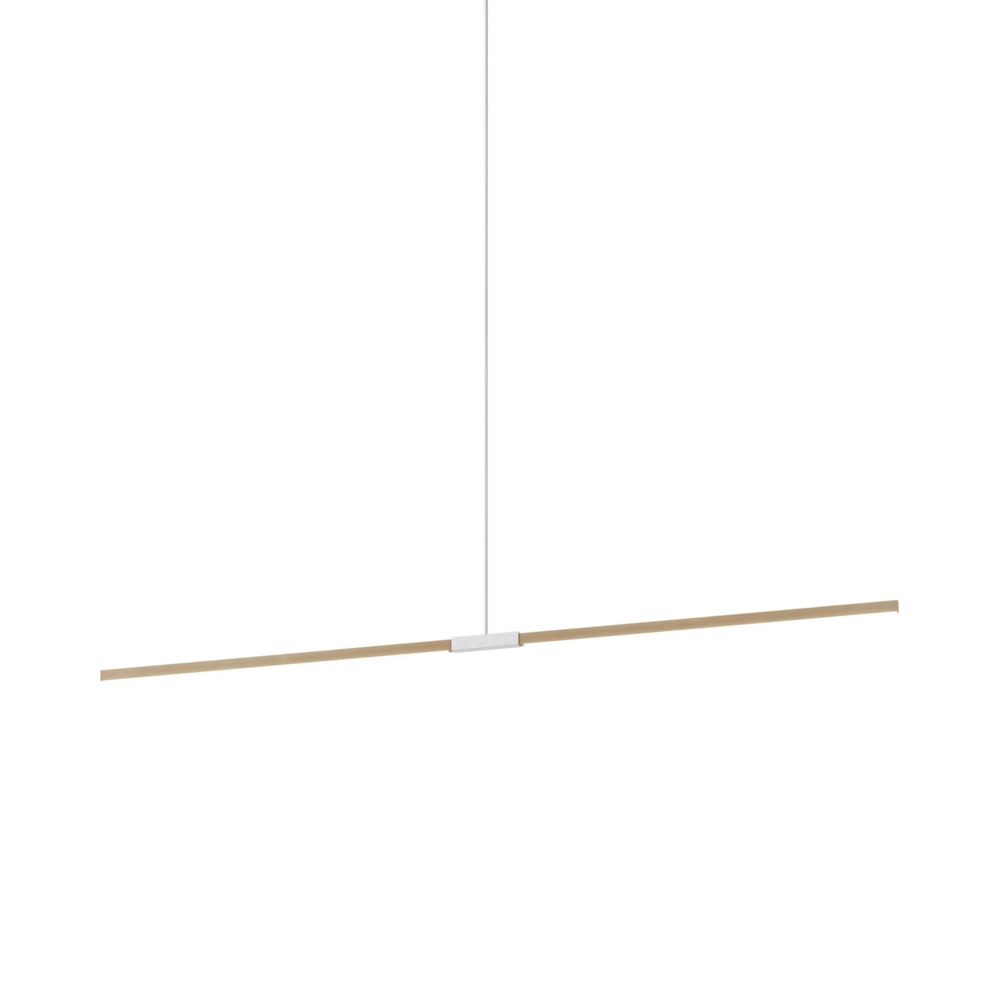 Stickbulb 8ft Linear LED Pendant Light in Maple/Brushed Nickel.