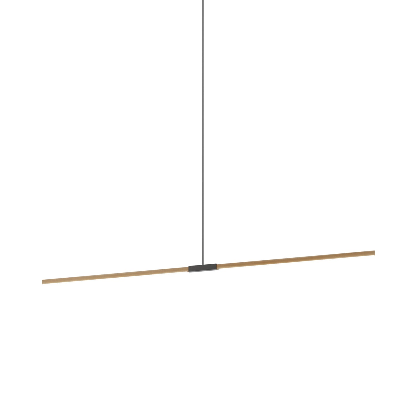 Stickbulb 8ft Linear LED Pendant Light in Maple/Slate Grey.
