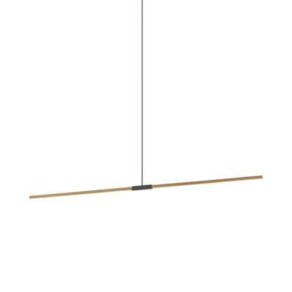 Stickbulb 8ft Linear LED Pendant Light in Maple/Slate Grey.