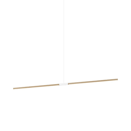 Stickbulb 8ft Linear LED Pendant Light in Maple/White.