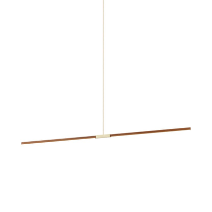 Stickbulb 8ft Linear LED Pendant Light in Water Tower Redwood/Brushed Brass.