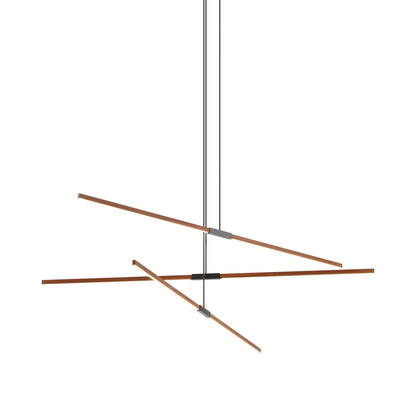 Stickbulb 8ft Multi Light Linear LED Pendant Light in Water Tower Redwood/Blackened.