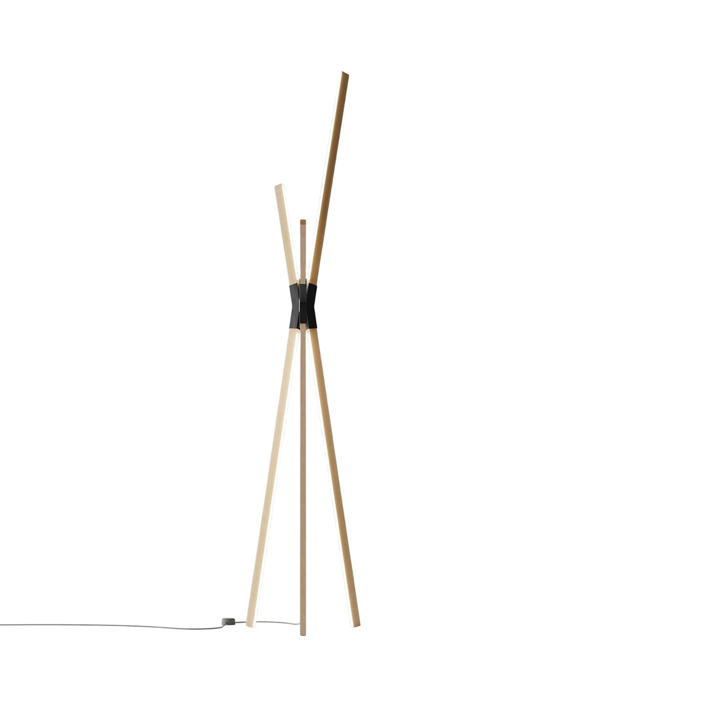 Bang LED Floor Lamp in Maple/Blackened.