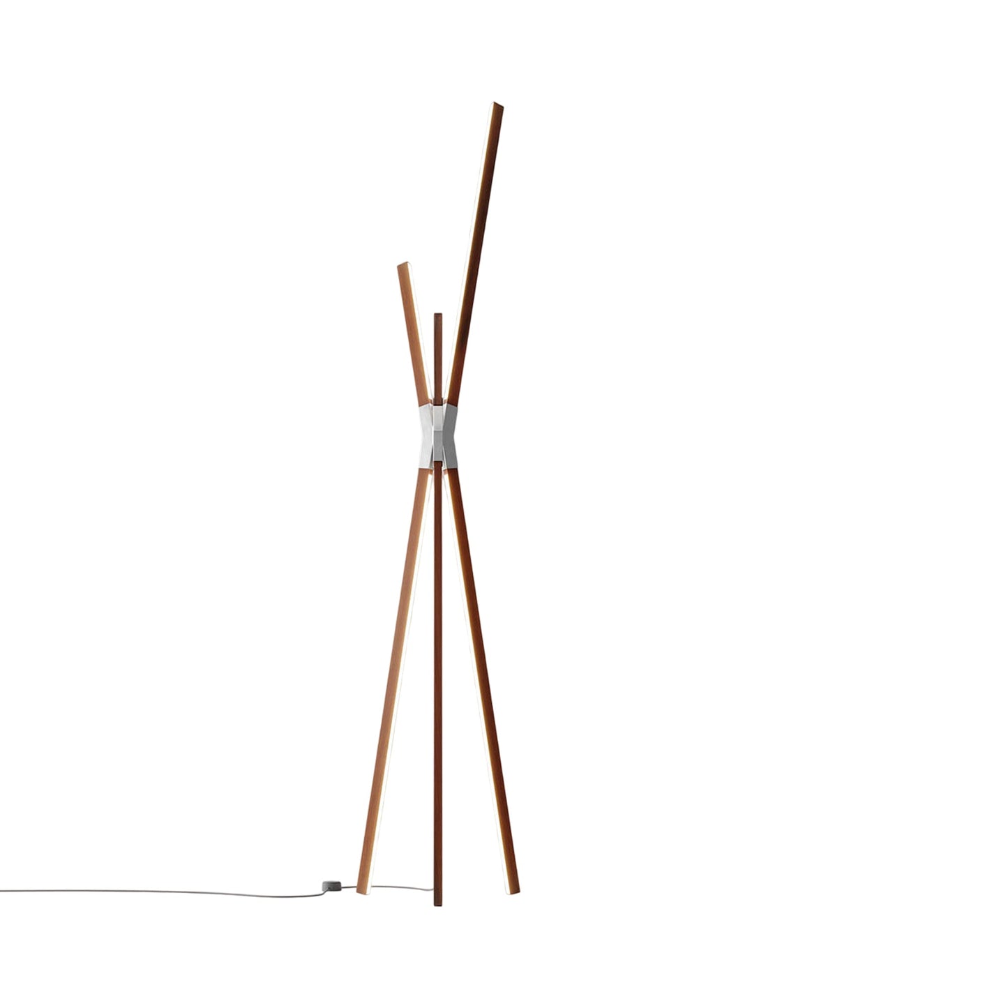 Bang LED Floor Lamp in Water Tower Redwood/Brushed Nickel.