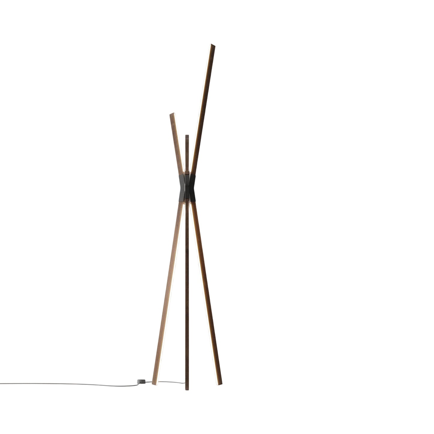 Bang LED Floor Lamp in American Walnut/Slate Grey.