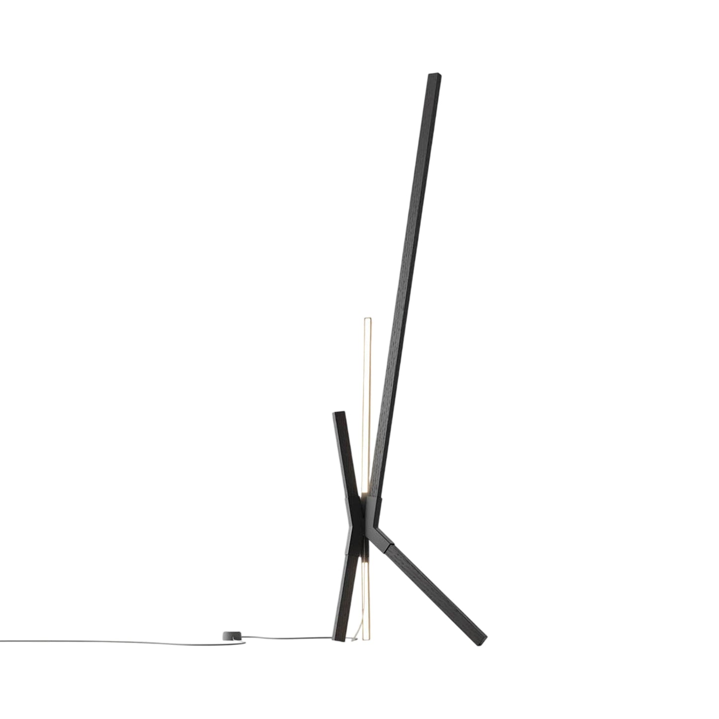 Bang LED Floor / Table Lamp in Ebonized Oak/Matte Black.