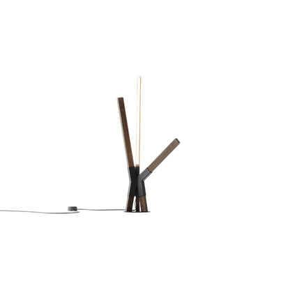Bang LED Table Lamp in American Walnut/Blackened.