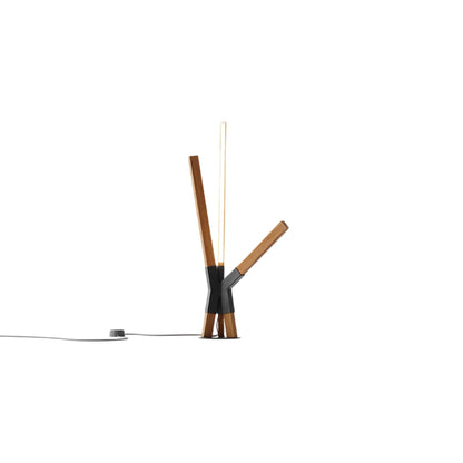 Bang LED Table Lamp in Heart Pine (Reclaimed)/Blackened.