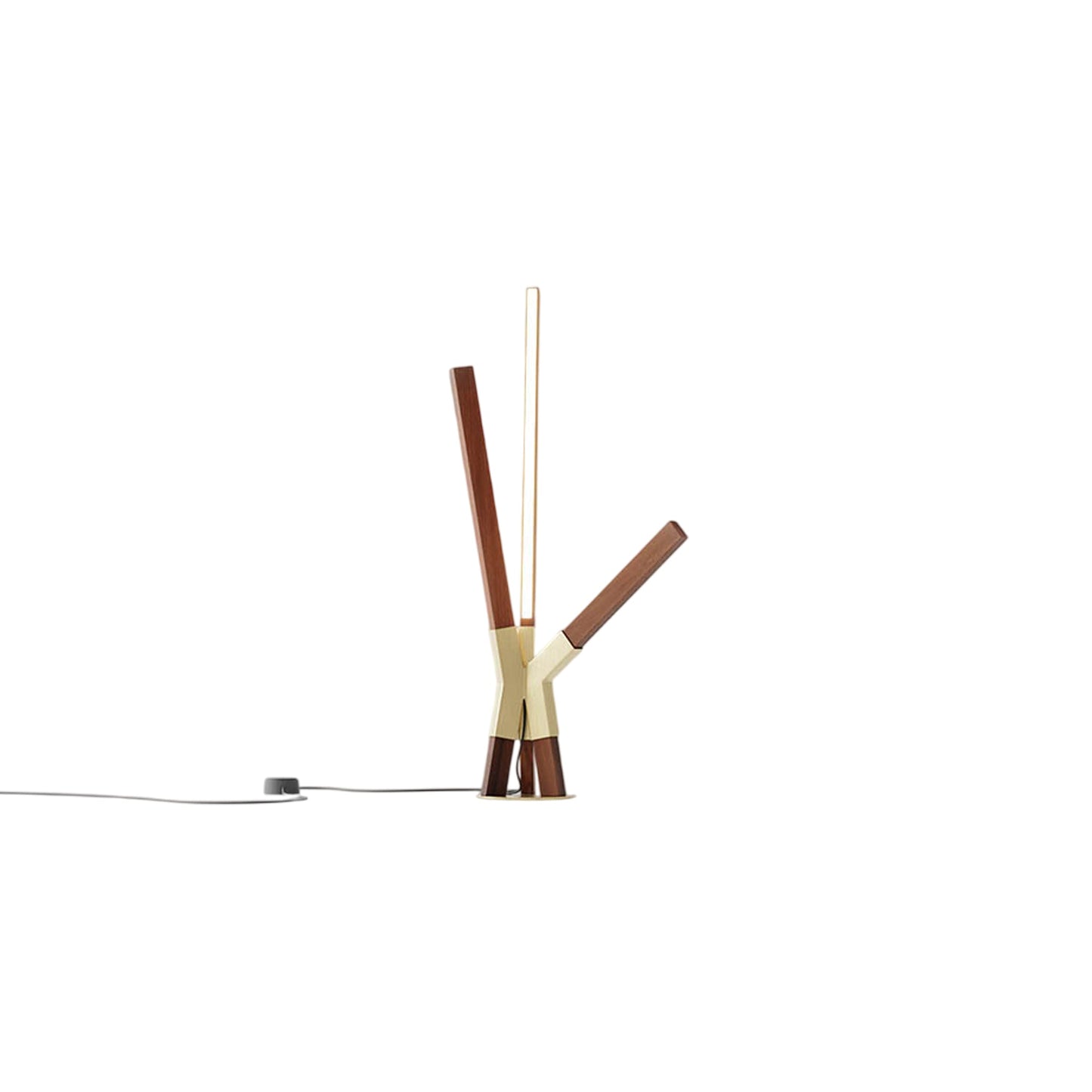 Bang LED Table Lamp in Water Tower Redwood/Brushed Brass.