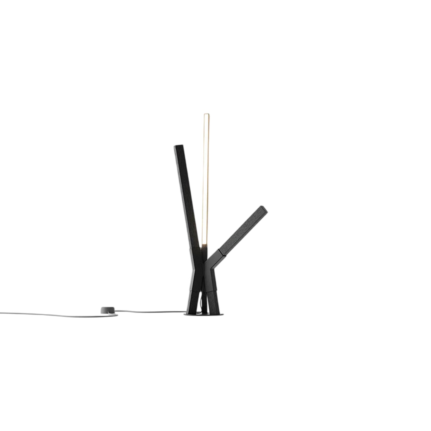 Bang LED Table Lamp in Ebonized Oak/Matte Black.