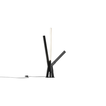 Bang LED Table Lamp in Ebonized Oak/Matte Black.