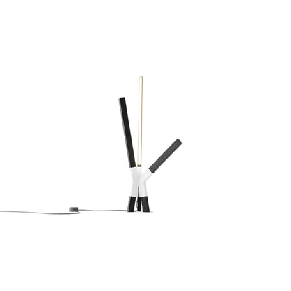 Bang LED Table Lamp in Ebonized Oak/White.