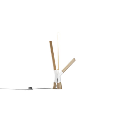 Bang LED Table Lamp in Maple/White.