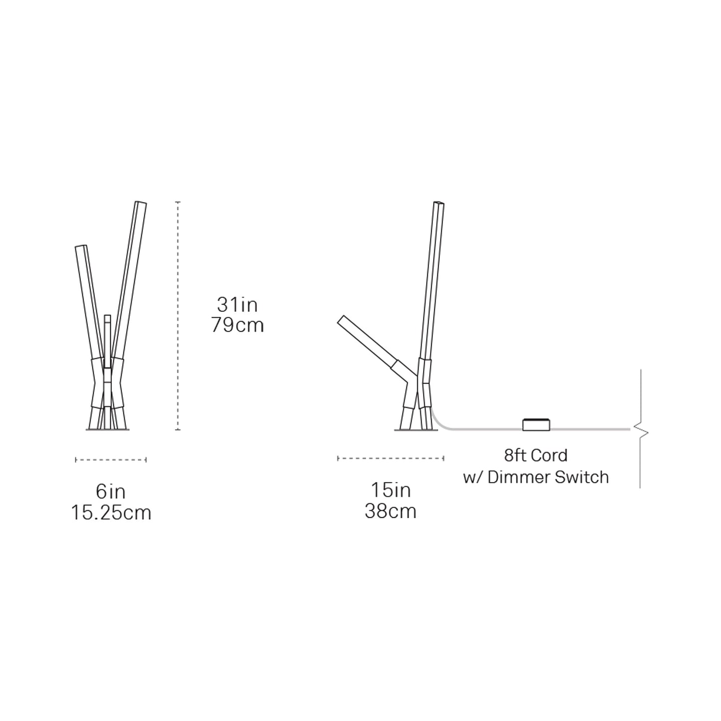 Bang LED Table Lamp - line drawing.