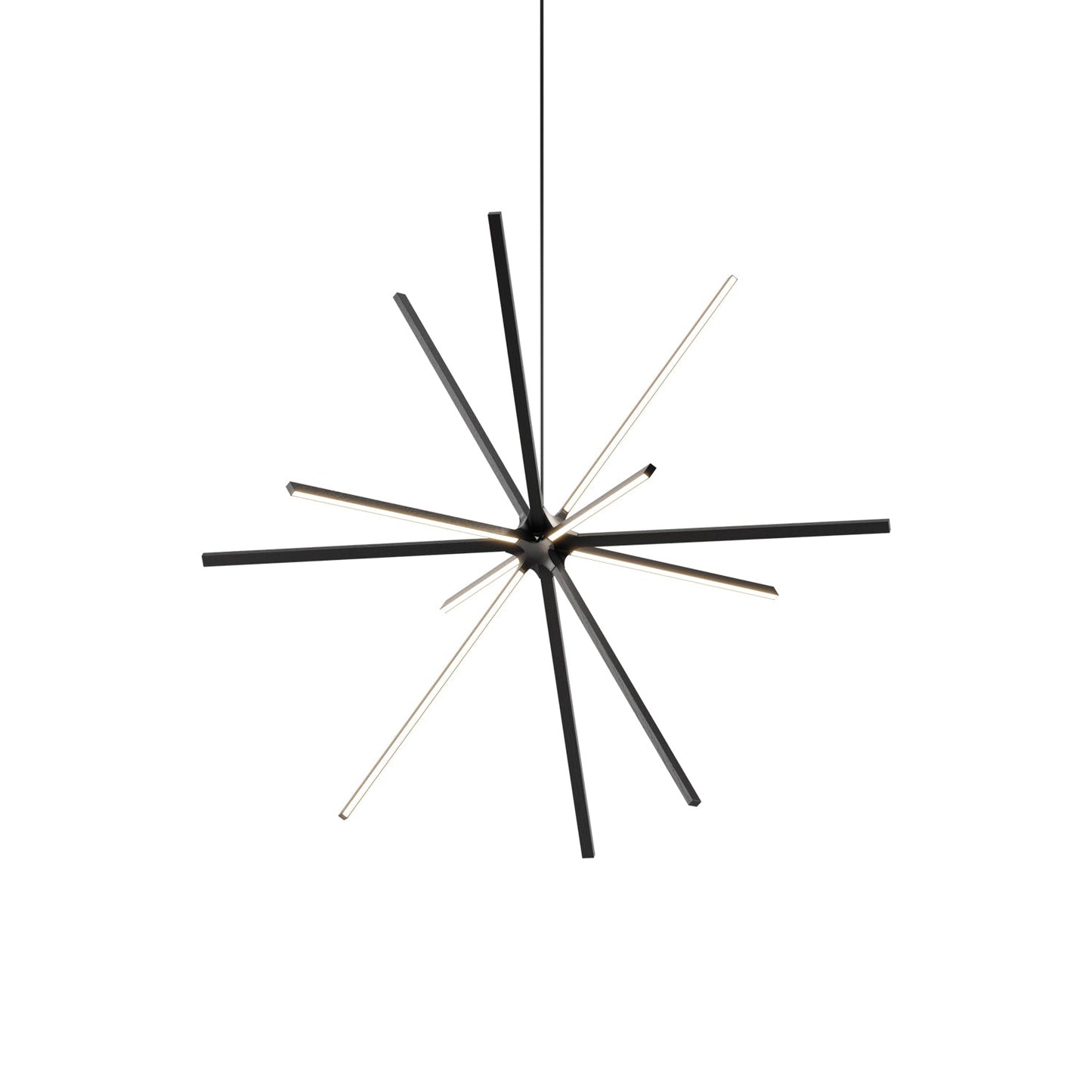 Boom Big LED Chandelier in Ebonized Oak/Blackened.