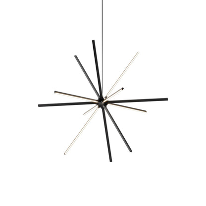 Boom Big LED Chandelier in Ebonized Oak/Blackened.