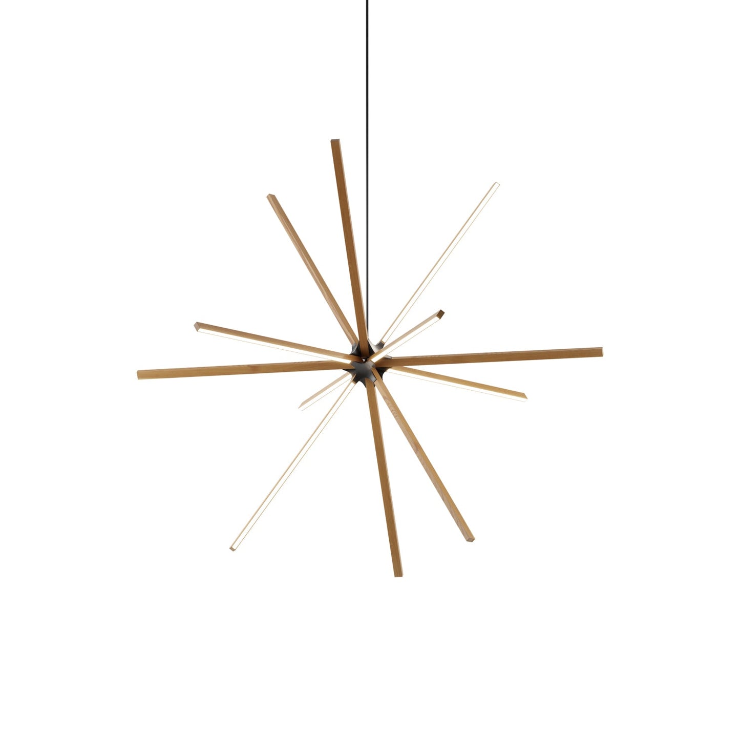 Boom Big LED Chandelier in Heart Pine (Reclaimed)/Blackened.