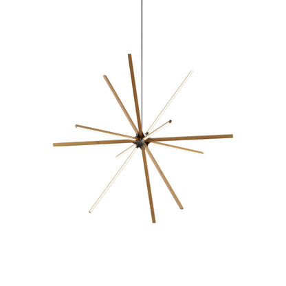 Boom Big LED Chandelier in Heart Pine (Reclaimed)/Blackened.